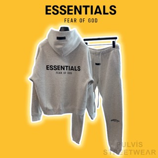   Mirror Quality  - Set Quần Áo Hoodie FOG Fear Of God ESSENTIALS Light Oatmeal SS2 Bộ quần áo FOG ESSENTIALS nỉ bông 