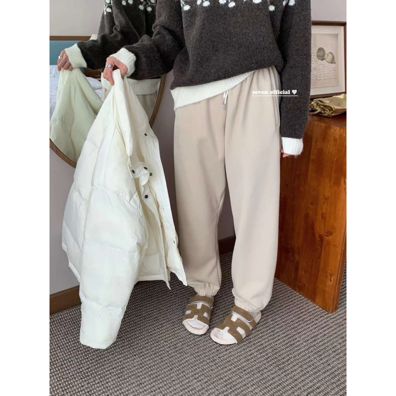 KAYY. Quần jogger nỉ lót nhung mùa đông tag SEVEN - Q18005