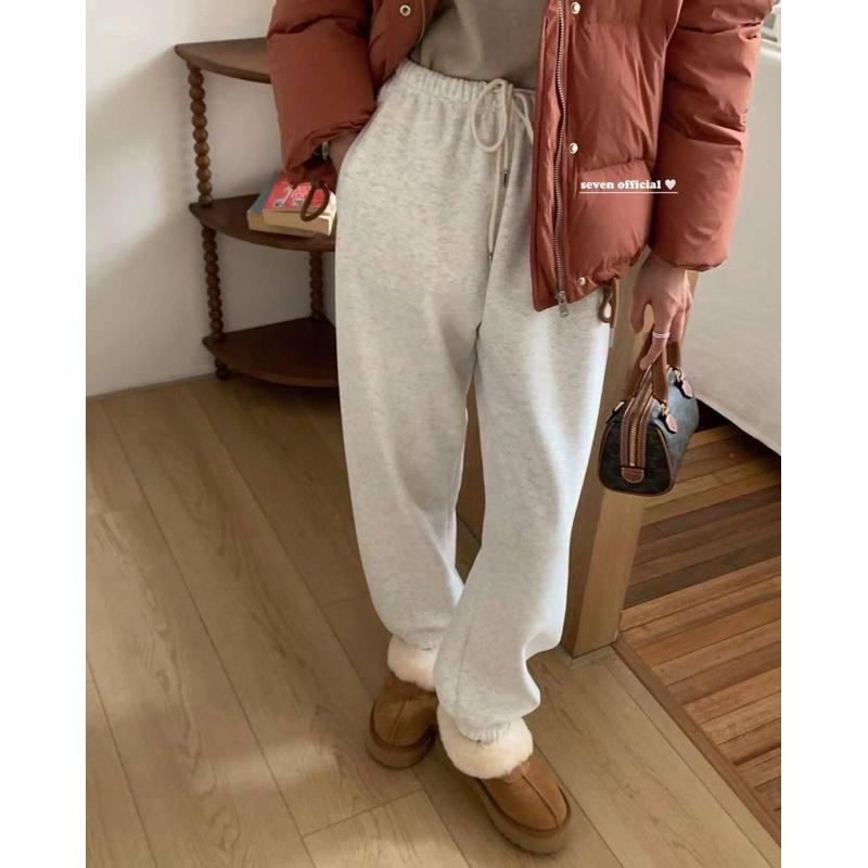 KAYY. Quần jogger nỉ lót nhung mùa đông tag SEVEN - Q18005