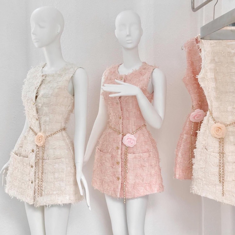 Pass váy lông hồng sz M