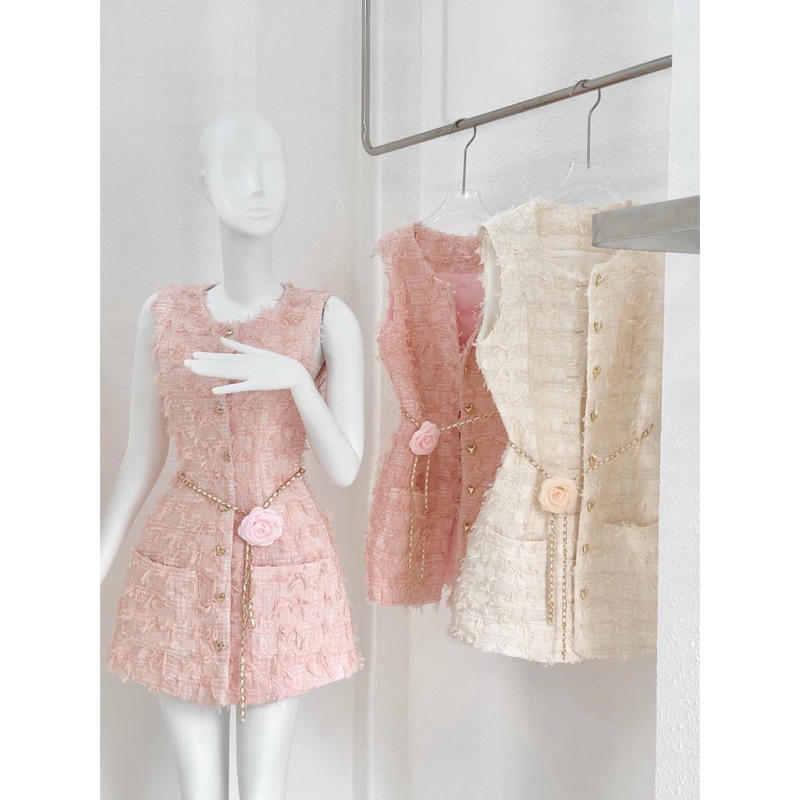 Pass váy lông hồng sz M