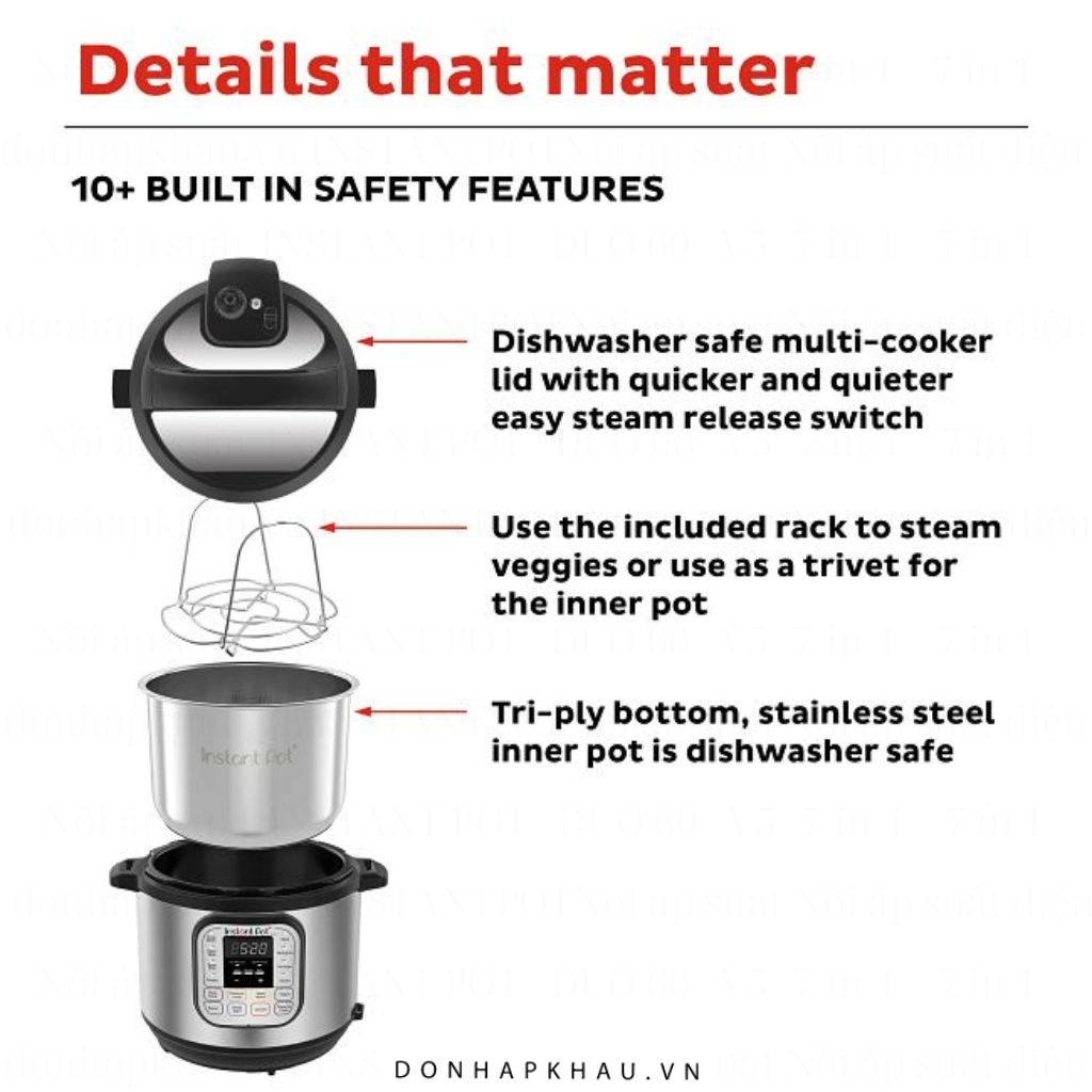 Nồi Áp Suất Đa Năng Instant Pot® Duo 60  – Phiên Bản Mới Nhất 2023