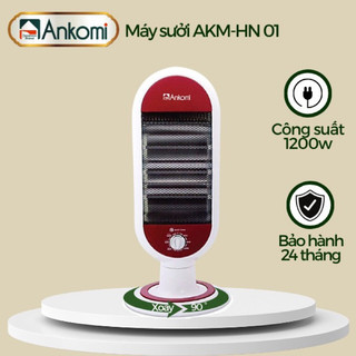 Máy sưởi halogen 1200W Ankomi, xoay 90 độ, bảo hành lỗi 1 đổi 1    -Đèn sưởi halogen Braun Kohn KH01 3 bóng