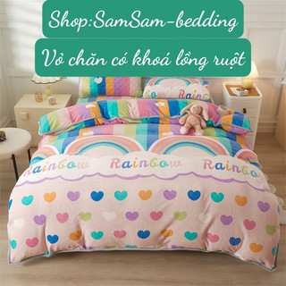 Vỏ chăn nỉ nhung có khoá kéo lồng được ruột kích thước 2mx2m3