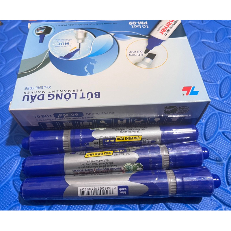 (Hộp 10 cây) Bút lông dầu THIÊN LONG PM09 Phù hợp cho nhân viên văn phòng, học sinh, sinh viên…vv