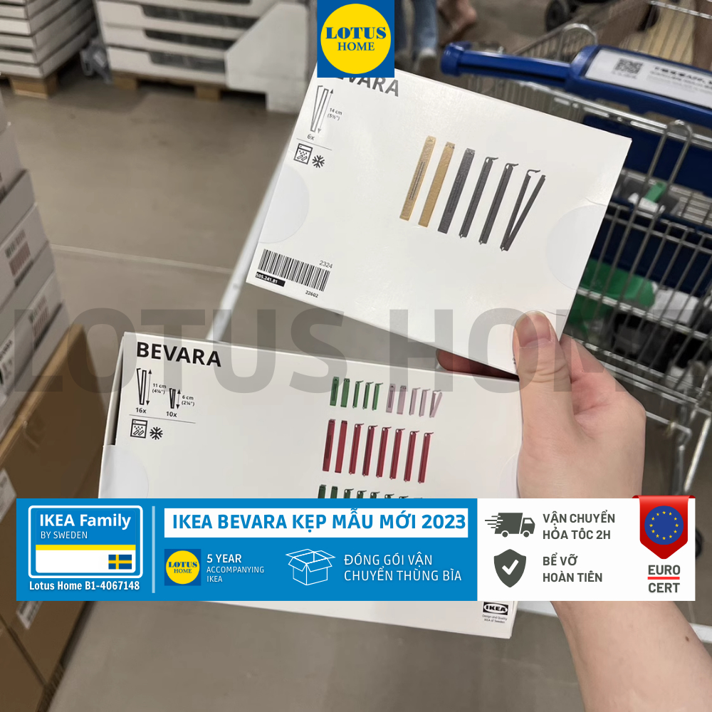 IKEA Bộ 30 kẹp miệng túi thực phẩm, túi nylon Bevara IKEA MẪU MỚI 2023