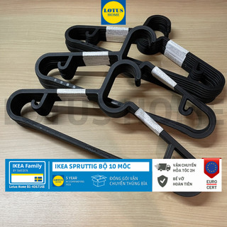 Bộ 10 móc quần áo màu đen spruttig ikea