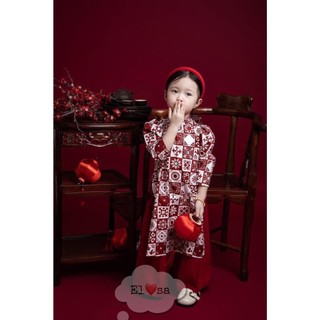 Áo dài cách tân bé gái- set áo dài cô ba sài gòn siêu xinh cho bé 1-8 tuổi