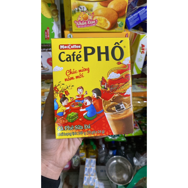 Cà phê phố sữa đá hộp 240g ( 24g x10 gói )