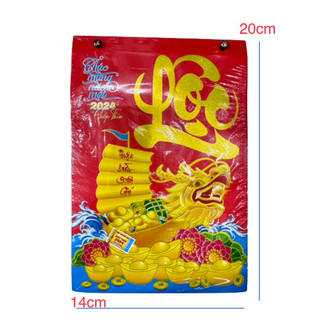 Lốc lịch GIÁP THÌN 2024 - lốc đại 14,5 x 20,5cm - 16 x 24cm - 20 x 30cm - 25 x 35cm - 30x40cm