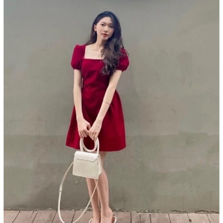 ĐẦM NHUNG THẮT NƠ NỮ CÒN ĐEN