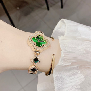  Đồng Hồ Nữ Gossie Cỏ 4 Lá 2 Màu lựa Chọn: Đen Xanh 
