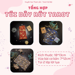 Tổng hợp - [2 lớp lót lụa] Túi dây rút - Túi đựng Tarot/Lenormand - có may theo yêu cầu