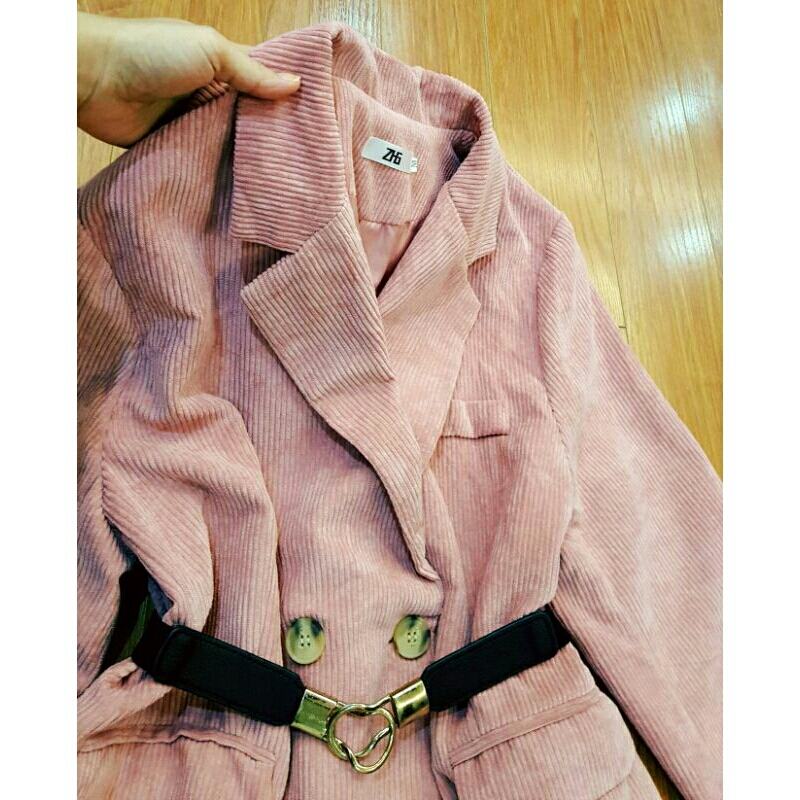 Áo vest blazer nhung tăm sz XL