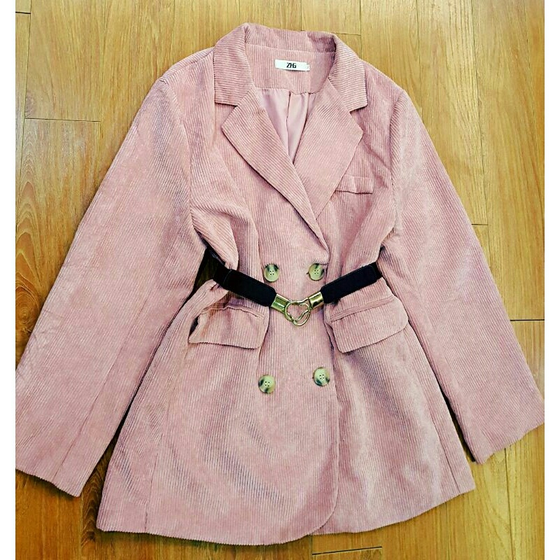 Áo vest blazer nhung tăm sz XL