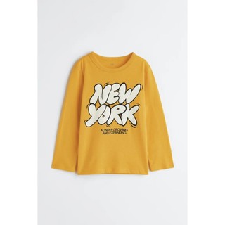 Áo dài tay vàng New York HM H&M _hàng chính hãng Anh