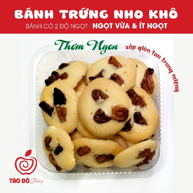 BÁNH TRỨNG NHO KHÔ - Túi 100g