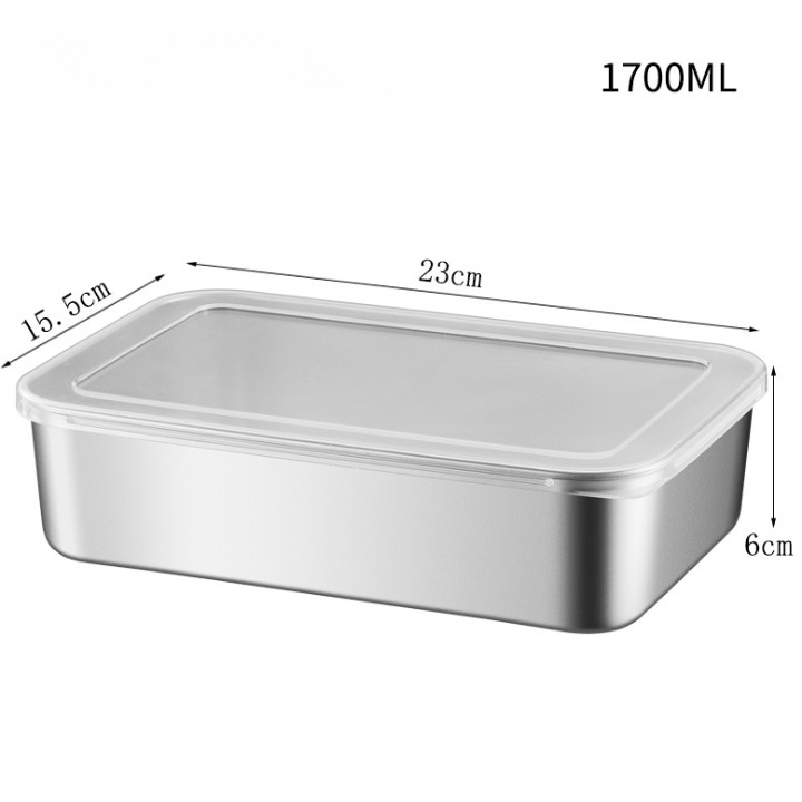 Hộp Inox 304 Chống Rỉ. Khay INOX Kèm Nắp Nhựa Bảo Quản Thực Phẩm Đa Năng. Khay INOX Cao Cấp Siêu Bền