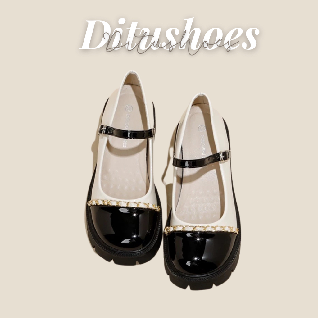 Giày búp bê nữ Mary Jane lolita đế PU 3 cm siêu nhẹ siêu xinh nhà DITU k02