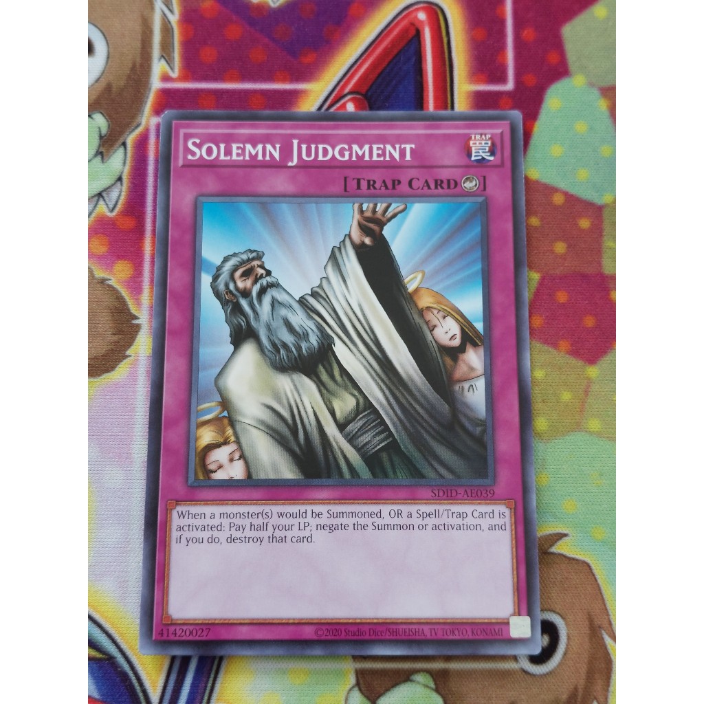 Thẻ Bài Damged Yugioh Trap "Solemn Judgment"