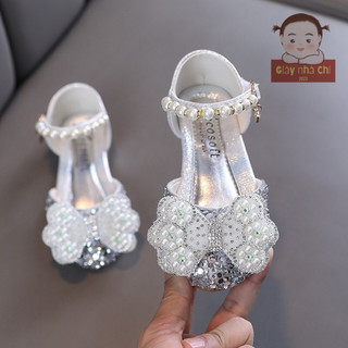 Giày búp bê-giày bệt kim tuyến lấp lánh cho bé gái điệu đà