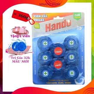 Viên thả bồn cầu vỉ 6 Tặng 2 tẩy và làm thơm toilet hando 360g