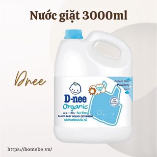 Combo 2 can nước giặt Dnee Xanh dương 3000ml x2, Dnee Thái