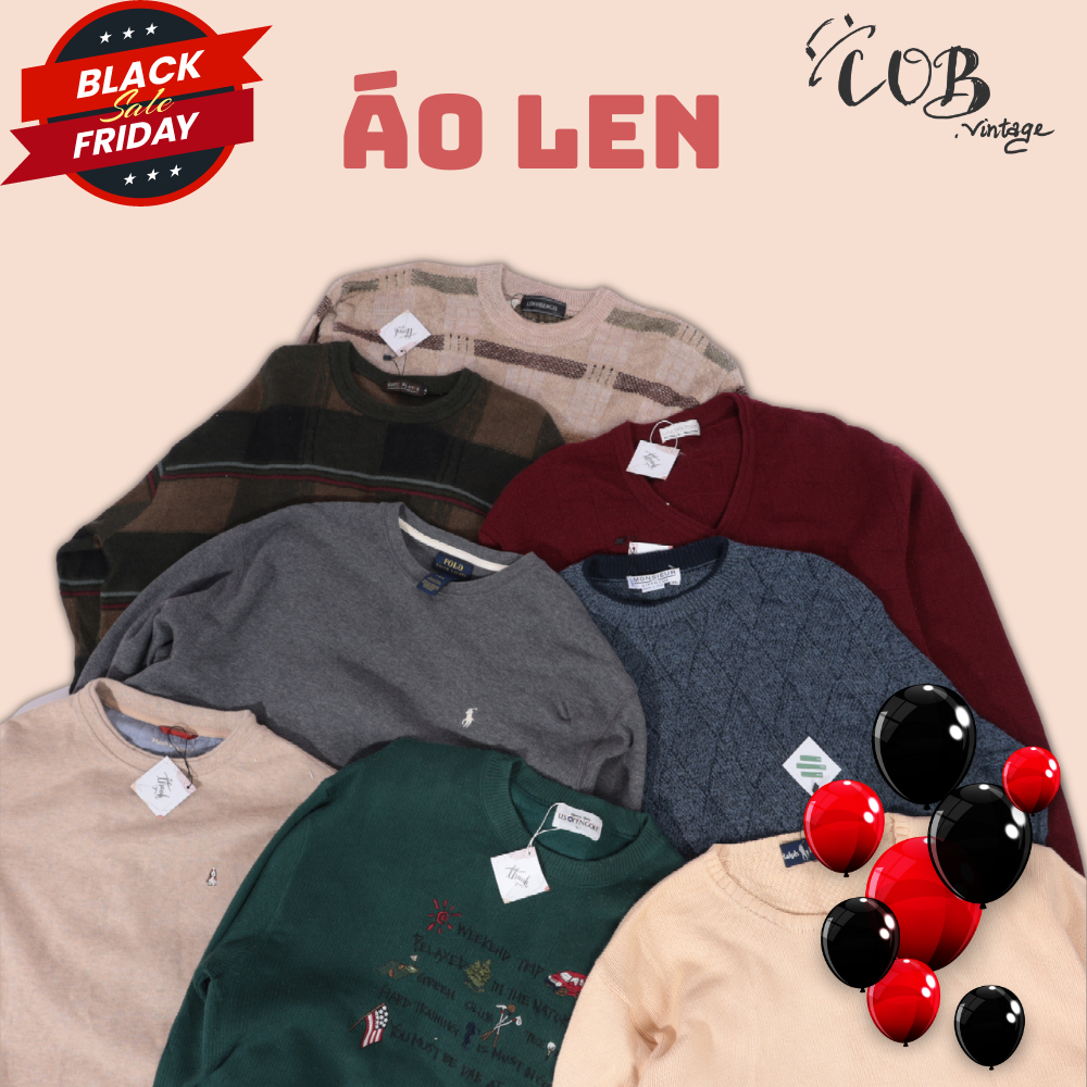 Áo len hiệu xịn xò style vintage, casual Nhật,Hàn - secondhand -COB.vintage