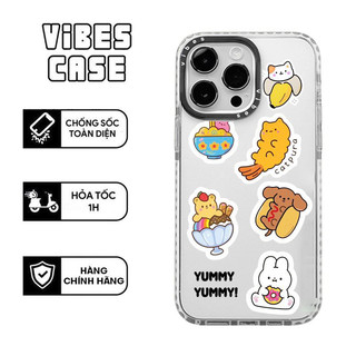 Ốp Lưng Iphone Chống Va Đập THEVIBES Viền Trắng YUMMY YUMMY