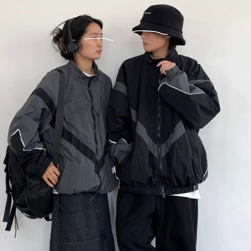 Áo Khoác Dù có nón Nam Nữ Phối màu Áo Khoác Dù Gió 2 Lớp Unisex Nam Nữ  KD51