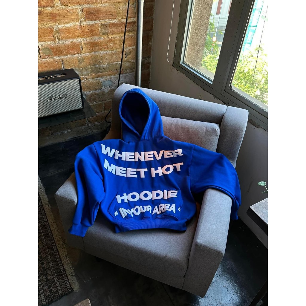 Áo khoác nam Hoodie WHENEVER Nỉ Bông IN NỔI Form Rộng Nữ mùa đông cặp đôi Unisex dáng boxy IN YOUR AREA KUN SHOP