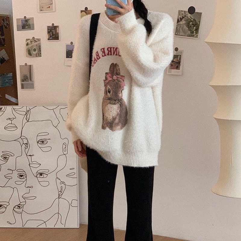Áo len sweater thỏ cute chất đẹp