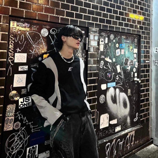 Áo thun Dài tay Unisex FAFIC cổ tròn In nổi áo longtee phối dáng rộng nam nữ cặp đôi FAFIC STUDIO