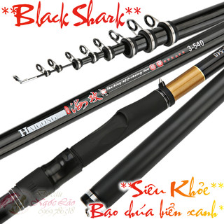 Cần câu máy ISO Zoom Black Shark  Siêu Cứng ✓ Cực khỏe - Chuyên câu xa bờ, câu ghành thác sông hồ săn hàng - Giá rẻ