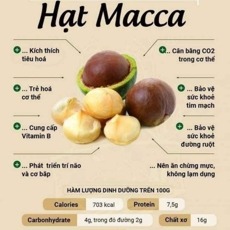 Hạt macca úc ONFOD hạt mắc ca nứt vỏ dinh dưỡng nấu sữa hạt làm ngũ cốc cho mẹ bầu, giảm cân 100g 400g