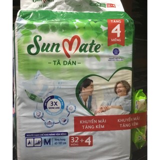 Tặng 1 gói khăn ướt 80 tờ- tã dán sunmate m32 +4 -tã dán cho người lớn