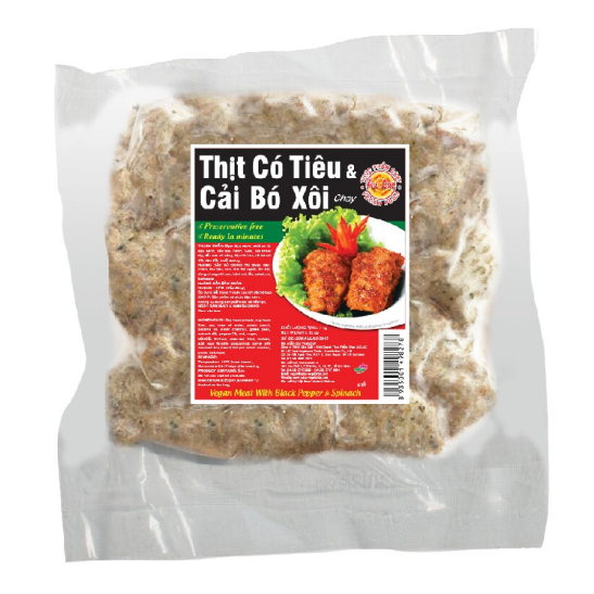 Thịt Có Tiêu và Cải Bó Xôi Chay Âu Lạc 1kg - Đông Lạnh
