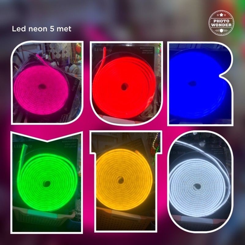 Led dây Neon 12v dài 5m,đèn led neon uốn dẻo chống nước,cuộn led neon dán dài 5m 12 vôn,dây đèn led neon flex đơn sắc