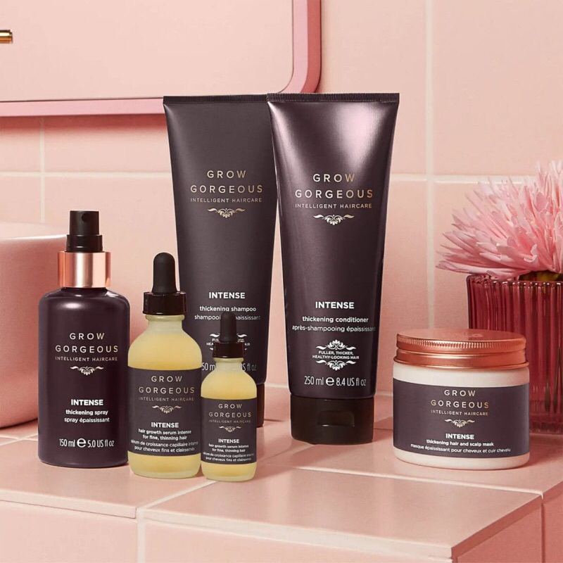 Bộ dầu gội và dầu xả làm dày tóc Grow Gorgeous Intense Thickening Shampoo và Conditioner