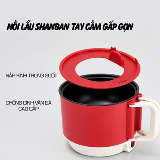 Nồi Lẩu Mini Đa Năng, Ca Nấu Mì, Cốc Ăn Lẩu Hottrend Dung Tích 1.5l Chất Liệu Phủ Chống Dính Tay Cầm Dài