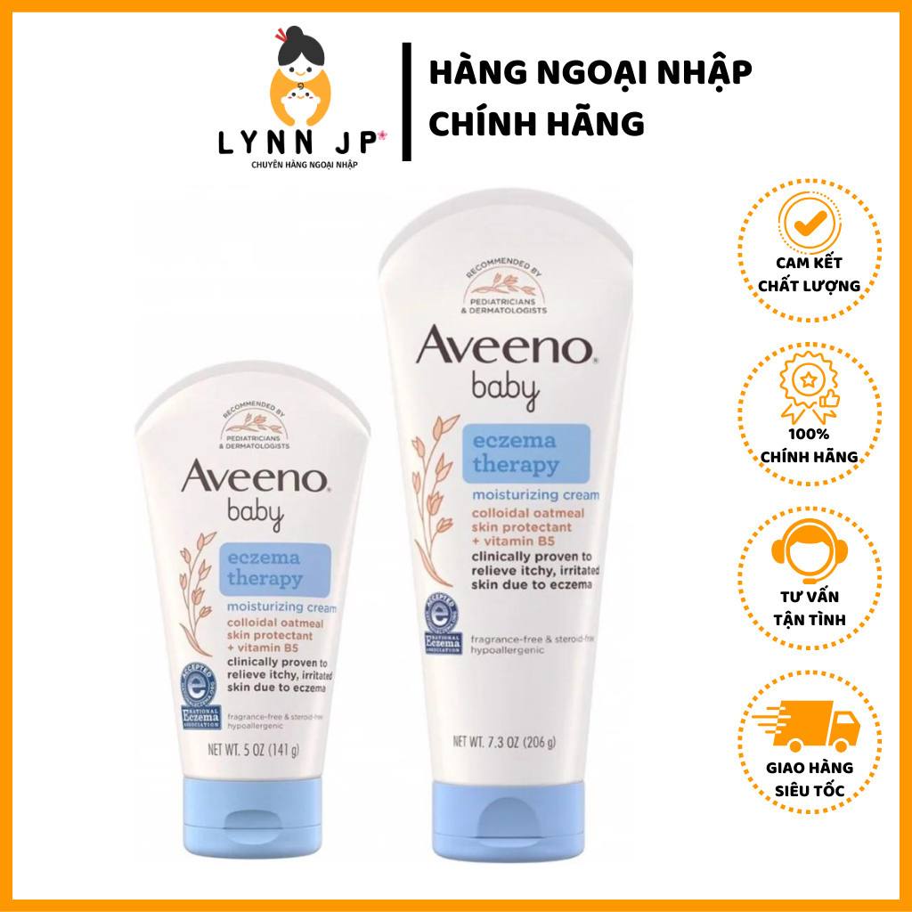 Kem dưỡng ẩm chàm Aveeno Baby Eczema 141gr - 206gr