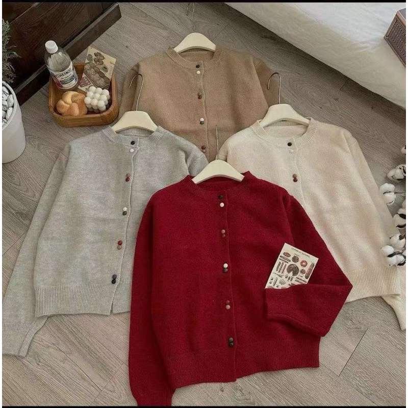 Áo cardigan cúc MÀU SẮC siêu xinh