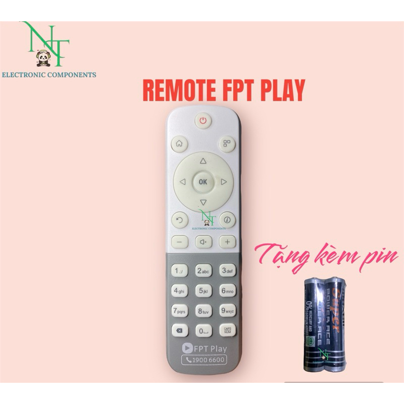 Remote điều khiển FPT Play Box FX6-2ND màu trắng . Đồ bấm FPT box , Tặng kèm pin sử dụng