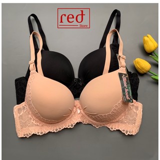 Áo Ngực Mút Dày 5 phân chất su đúc phối ren không gọng Êm ái Quyến Rũ RED STORE AR10