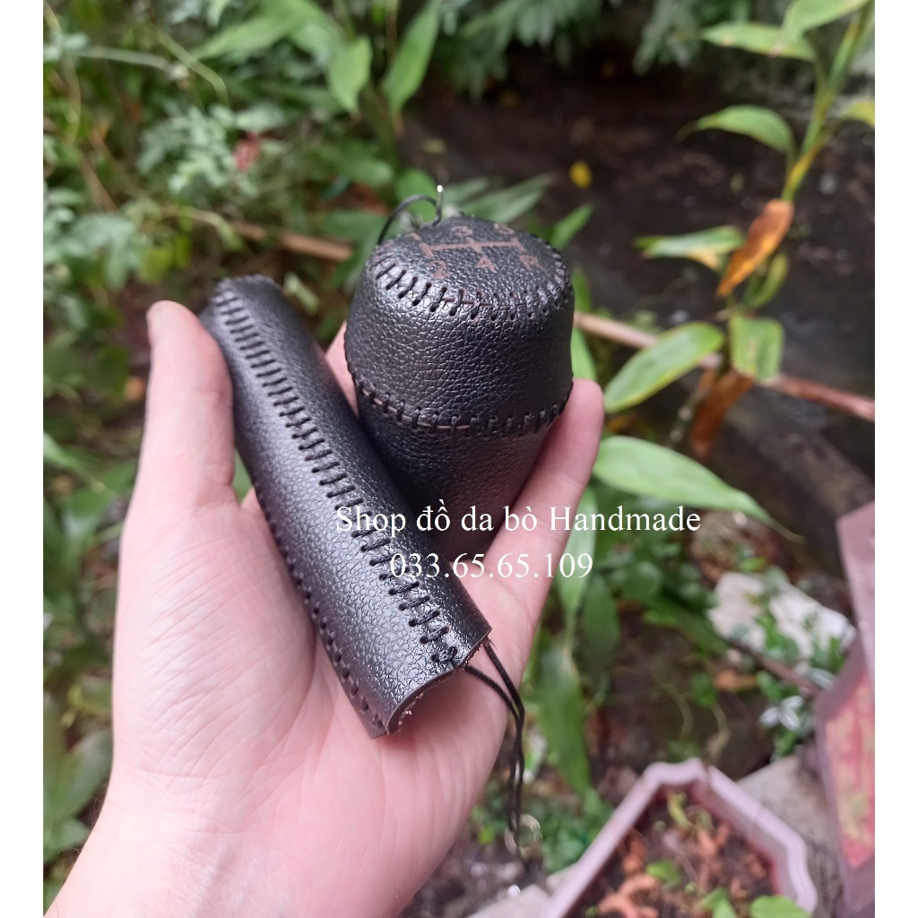 Bọc da cần số phanh tay Kia Morning số sàn, ốp củ số & phanh tay các đời xe Kia Morning số sàn MT bằng da bò thật