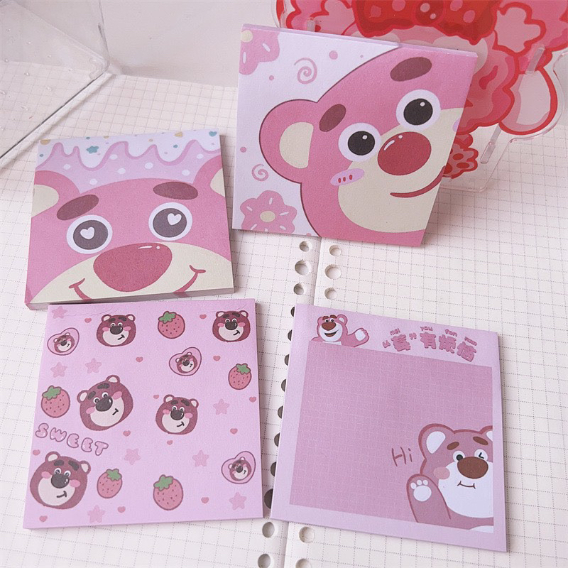 Giấy nhớ Gấu dâu xấp 50 tờ dễ thương đáng yêu