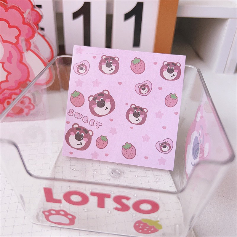 Giấy nhớ Gấu dâu xấp 50 tờ dễ thương đáng yêu