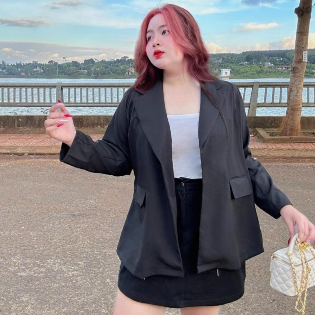 Áo vet bigsize nữ phong cách hàn quốc công sở chất vải cotton lạnh cao cấp dành cho nàng chuppy 55-98kg-VET6