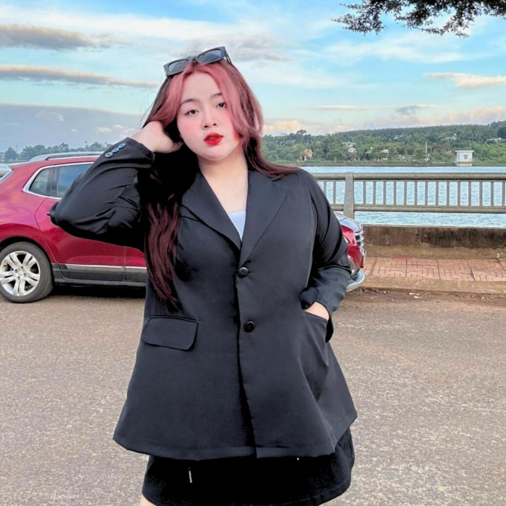 Áo vet bigsize nữ phong cách hàn quốc công sở chất vải cotton lạnh cao cấp dành cho nàng chuppy 55-98kg-VET6