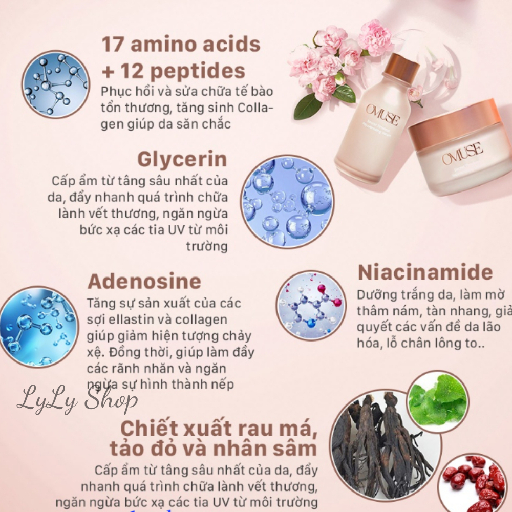 Kem dưỡng da cấp ẩm OMUSE Secret Timeless Cream , chống lão hoá, tăng sinh collagen lylyshop - 50ml
